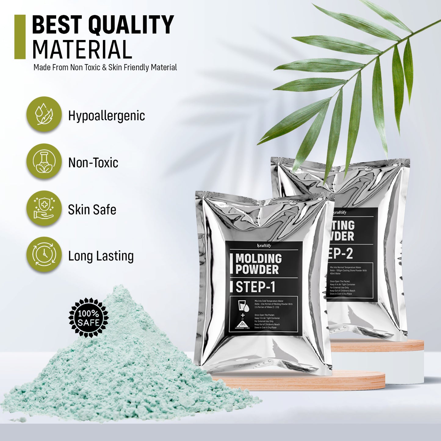 Kraftify™ Couple Hand Casting Kit - (Only Powders)