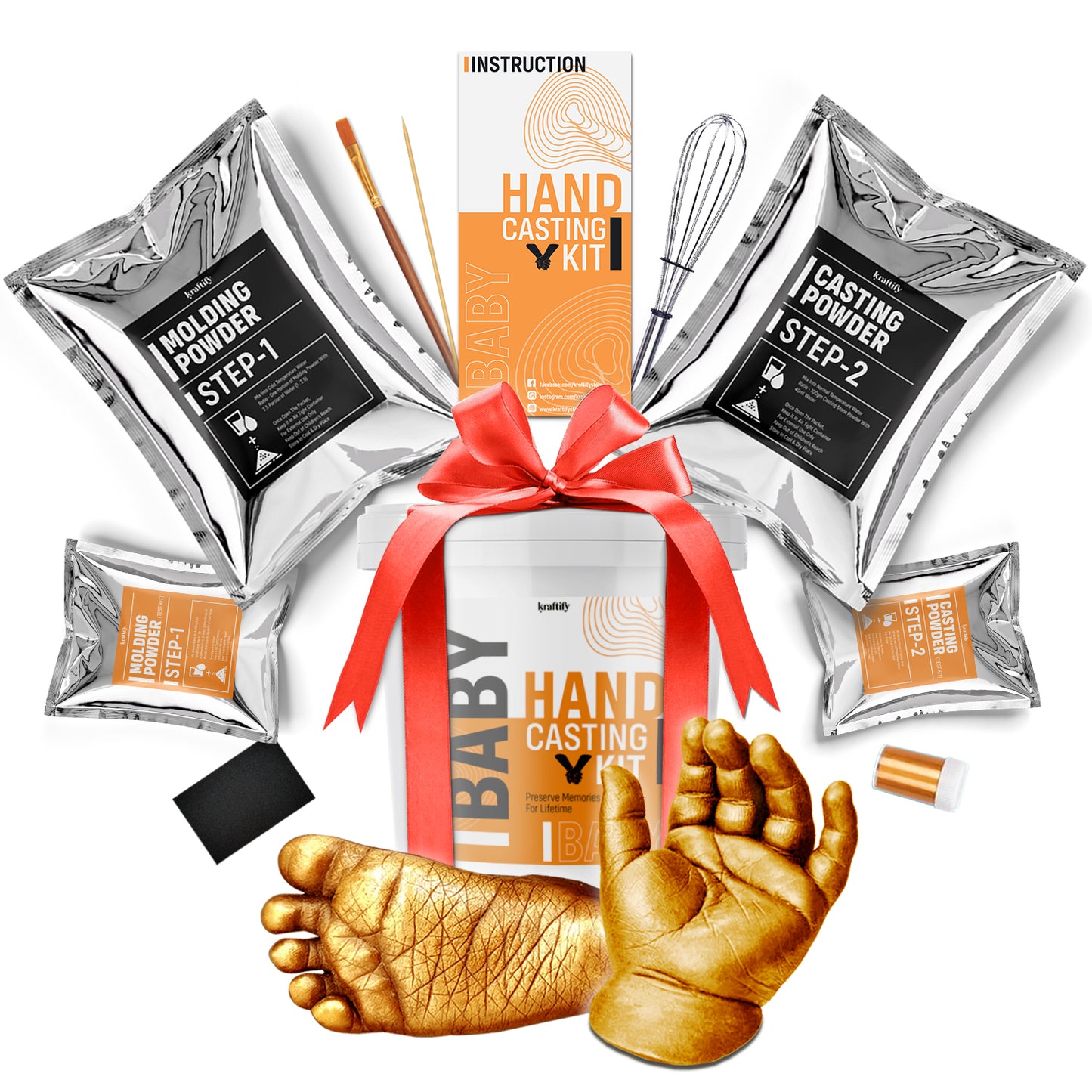Kraftify™ Baby One Hand & Foot Casting Kit - (Full Kit)