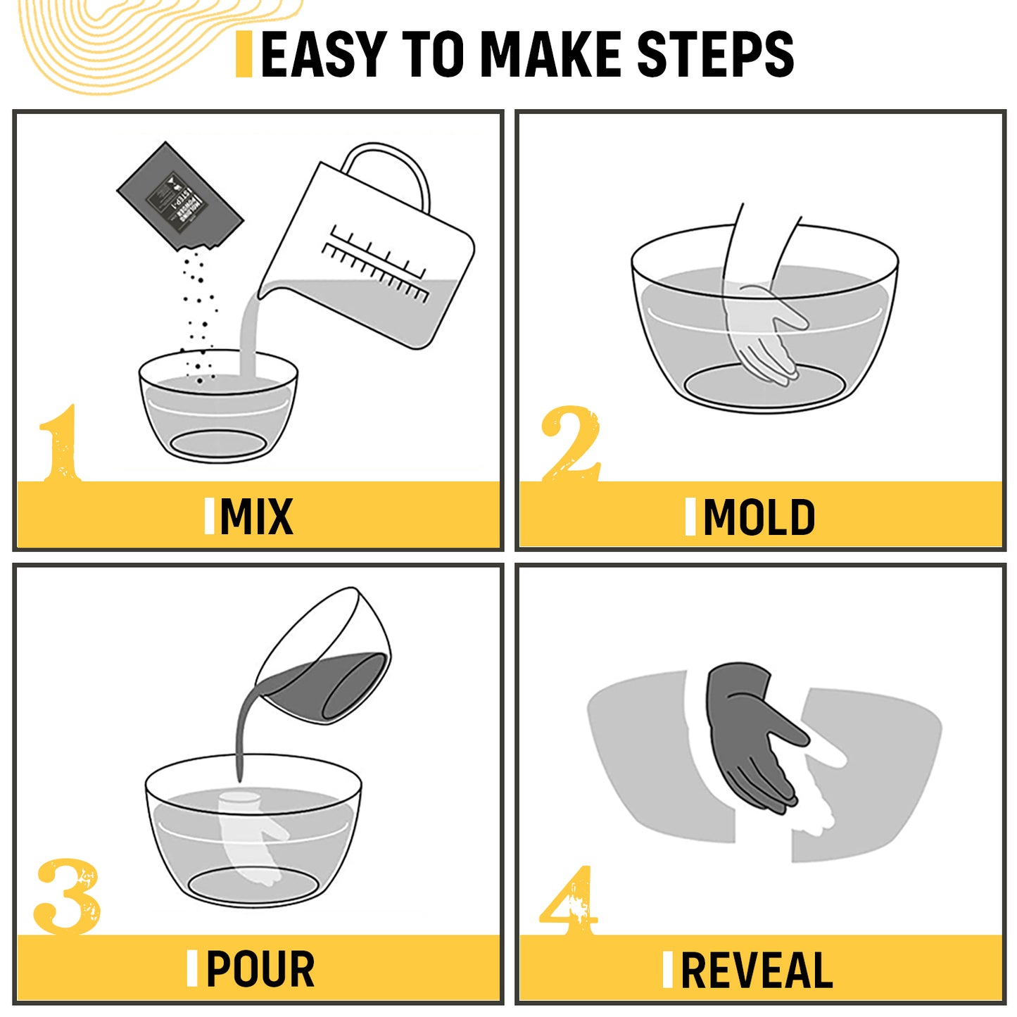 Kraftify™ Baby One Hand & Foot Casting Kit - (Only Powders)