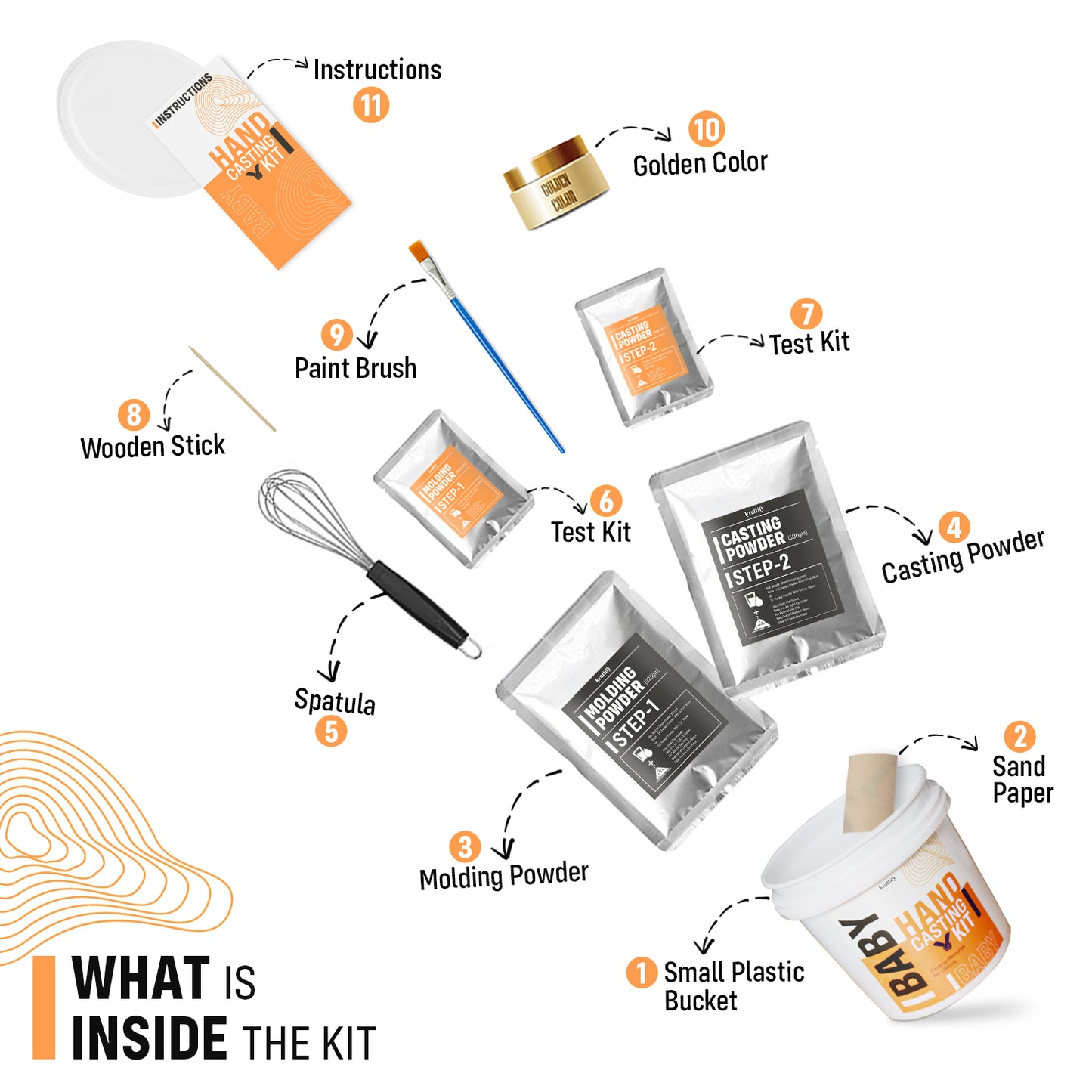 Kraftify™ Baby One Hand & Foot Casting Kit - (Full Kit)