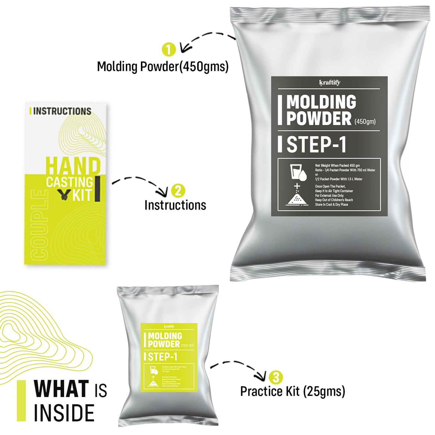 Kraftify™ Molding Powder for Hand & Foot Casting - (Only Powder)